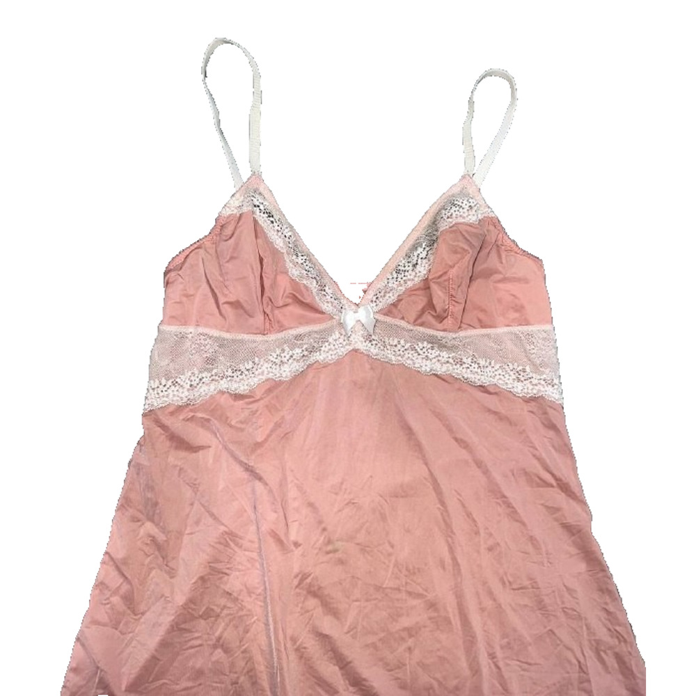 Affinitas Womens Blush Pink Underwire Y2K Nighty dress XS A005492 - Picture 8 of 8